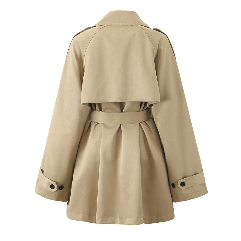 Mid-Length Women's Trench Coat Fall/Winter Double-Breasted