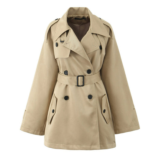 Mid-Length Women's Trench Coat Fall/Winter Double-Breasted