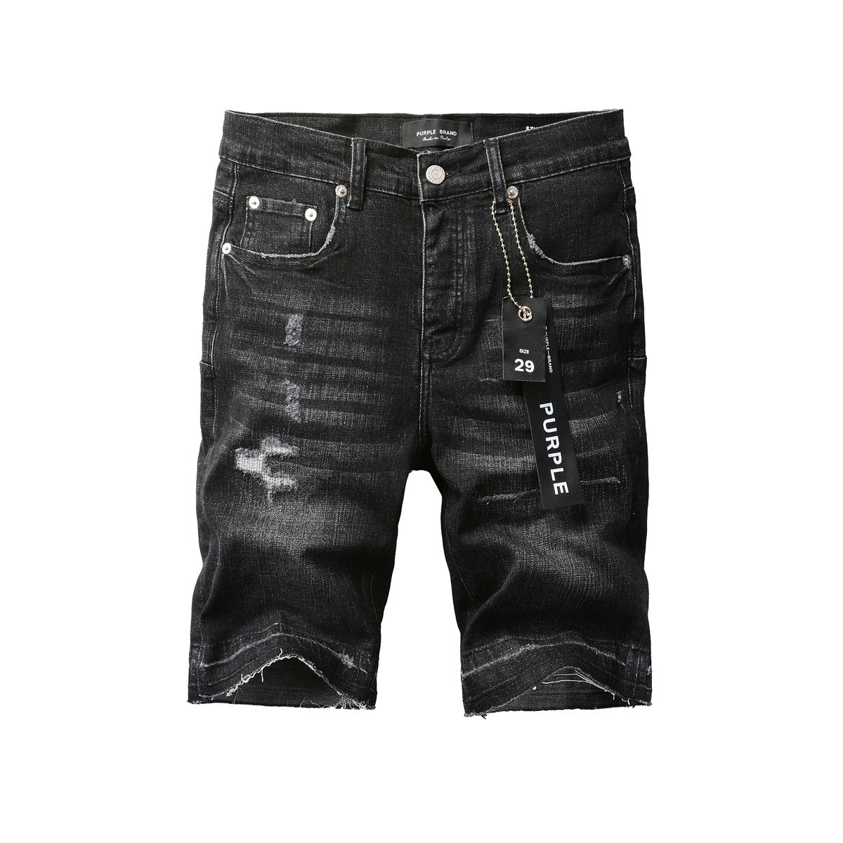 Fashionable Black Jean Shorts 5083 Featuring a Contemporary Fit