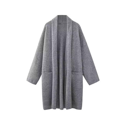 Stylish Elegant Knit Soft Turn-Down Collar Cardigan Coat