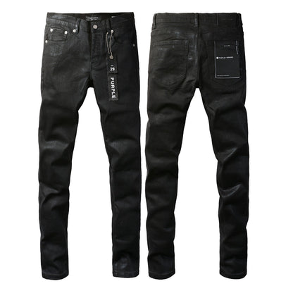 Fashion-Forward Black Jeans 9082 with Innovative Layered Design for a Bold Statement