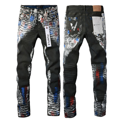 New Black Graffiti Vintage Personality Fashion Jeans