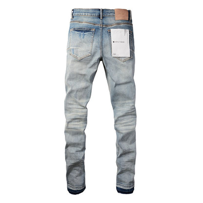 Purple Jeans Designer Jeans For Mens Pant Stacked Jeans Men Baggy Denim Tears European Jean Hombre Mens Pants 9013