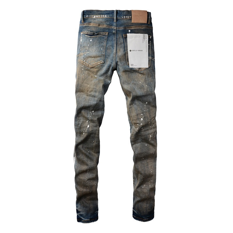 Make Old New Mens Personality Fashion Jeans