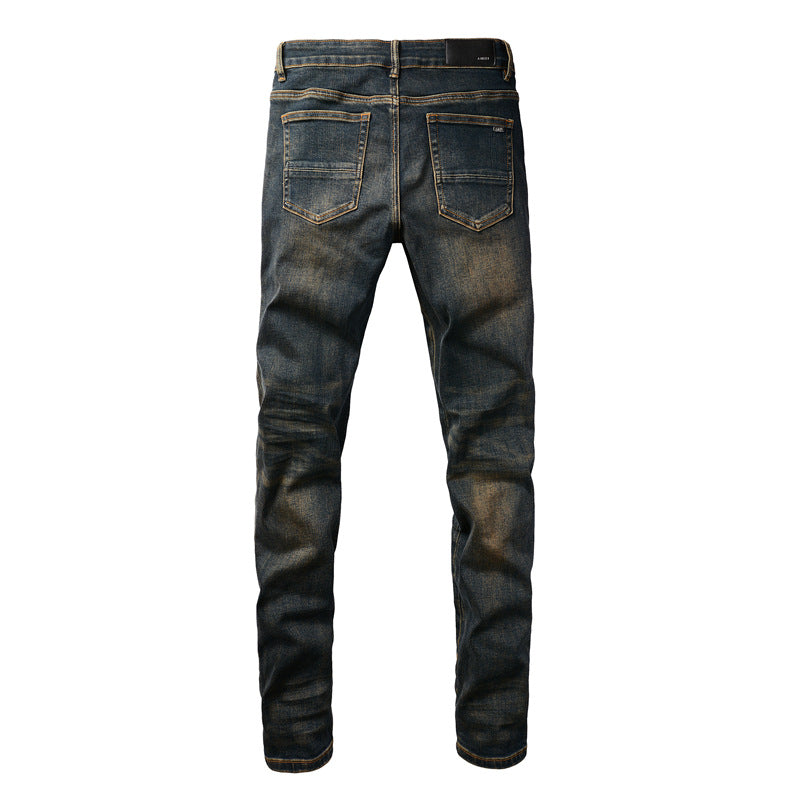 Chic Black Distressed Denim 8831 with Whisker Wash and Stylish Rips