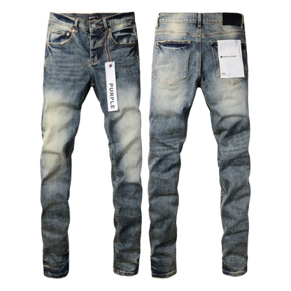 2023 New Fashion Men Black Jeans Distressed Hole Unique Personality