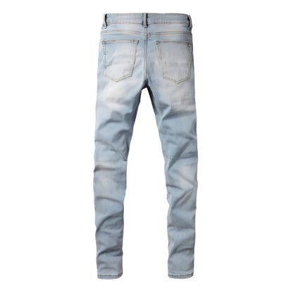 1307 Skinny Biker Jeans for Men - Denim, High-Quality Slim Fit Straight Leg Trousers