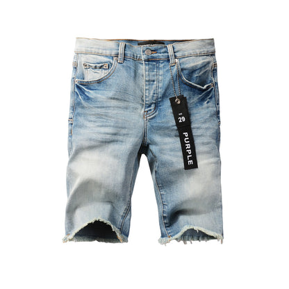 Trendy Blue Denim Shorts 5016 Featuring a Modern Cut Perfect for a Stylish Summer Wardrobe