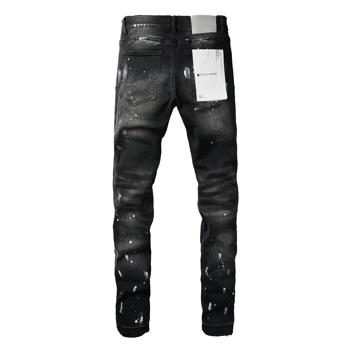 Jeans Purple Brand With High Street Black Paint Distressed 7025 Fashion Pants